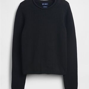GAP Women's Black rollback Neck Sweater
